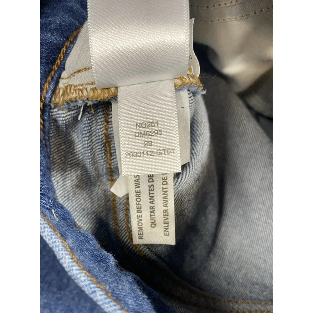 Madewell Jeans Womens 29 Blue The Perfect Vintage Straight Jean Raw Hem - Picture 12 of 14